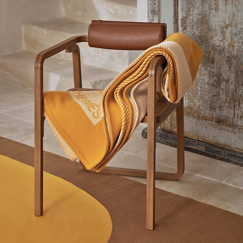 H Riviera blanket - Yellow | Hermès USA